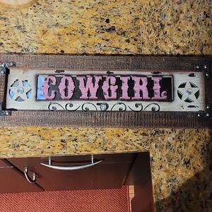 Hobby Lobby Pink and Brown Cowgirl Wall Decor